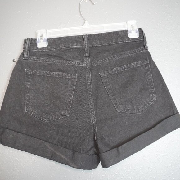 Wild Fable Womens Black Highest High Rise Mom Denim Cuffed Shorts Size 4 - Picture 4 of 5